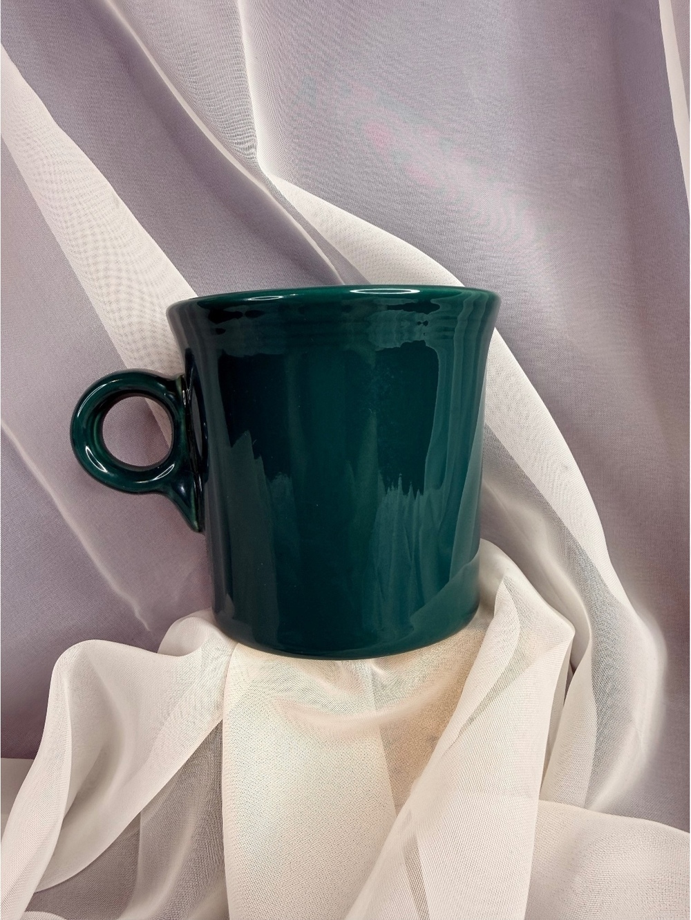 Fiesta Juniper Ring Handle Mug Retired 10.25 oz Homer Laughlin USA Green